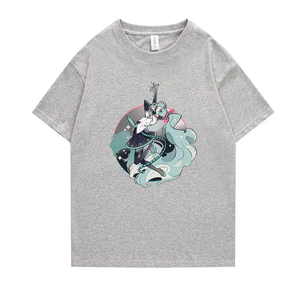 Hatsune Miku Anime Short Sleeve T-Shirt for All