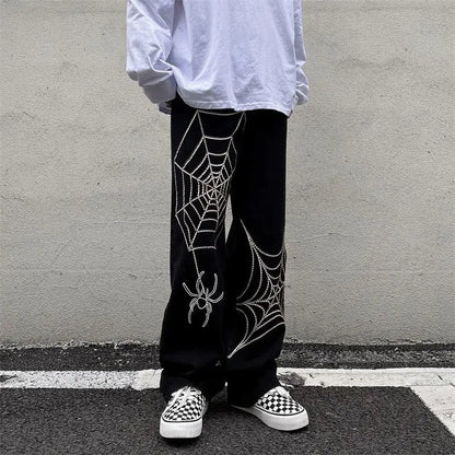Y2K Anime Oversized Techwear Sweatpants for Men