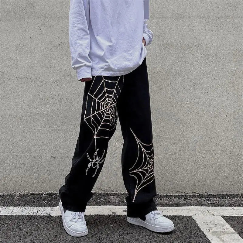 Y2K Anime Oversized Techwear Sweatpants for Men