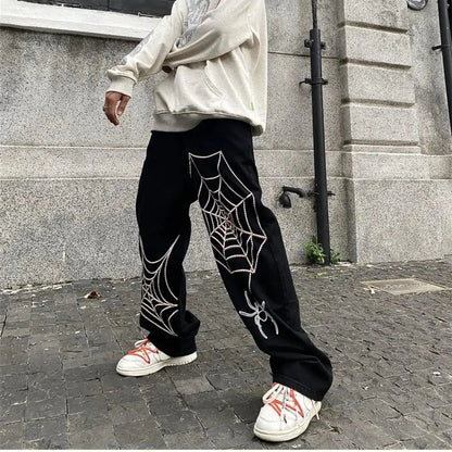 Y2K Anime Oversized Techwear Sweatpants for Men