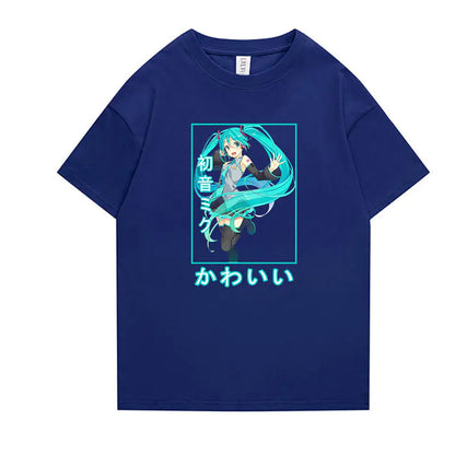 Hatsune Miku Anime Short Sleeve T-Shirt for All