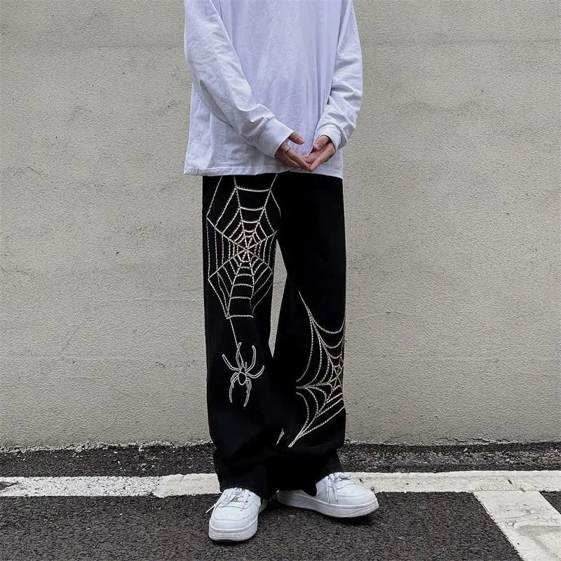 Y2K Anime Oversized Techwear Sweatpants for Men