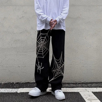 Y2K Anime Oversized Techwear Sweatpants for Men