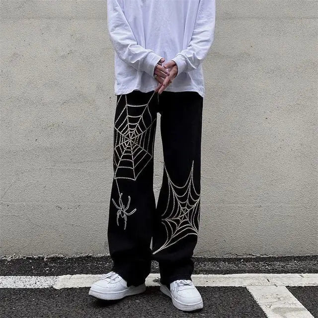 Y2K Anime Oversized Techwear Sweatpants for Men