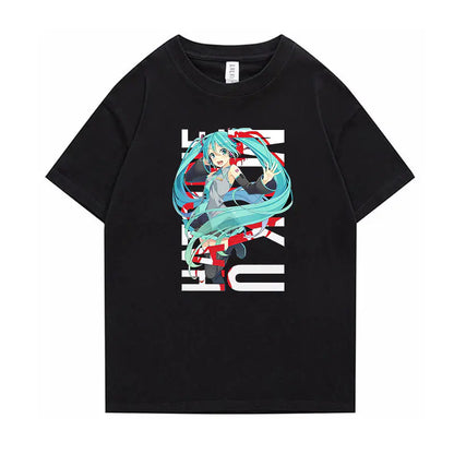 Hatsune Miku Anime Short Sleeve T-Shirt for All